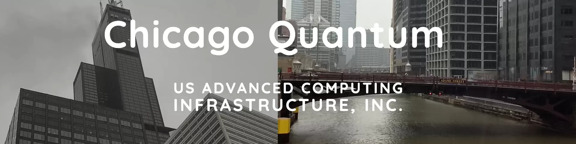 Chicago Quantum logo against two city pictures